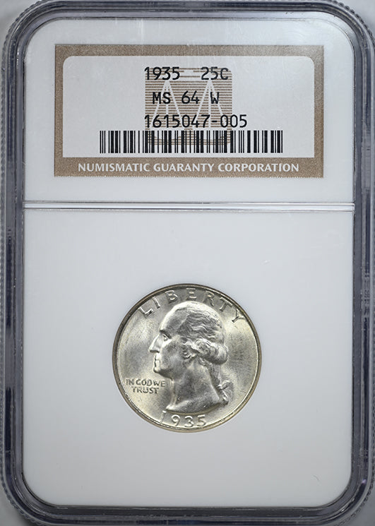1935 Washington Quarter 25C NGC MS64