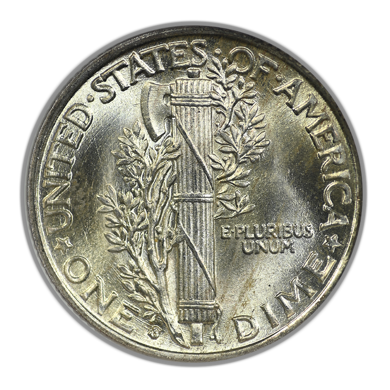 1936-S Mercury Dime 10C NGC MS65FB - Full Bands