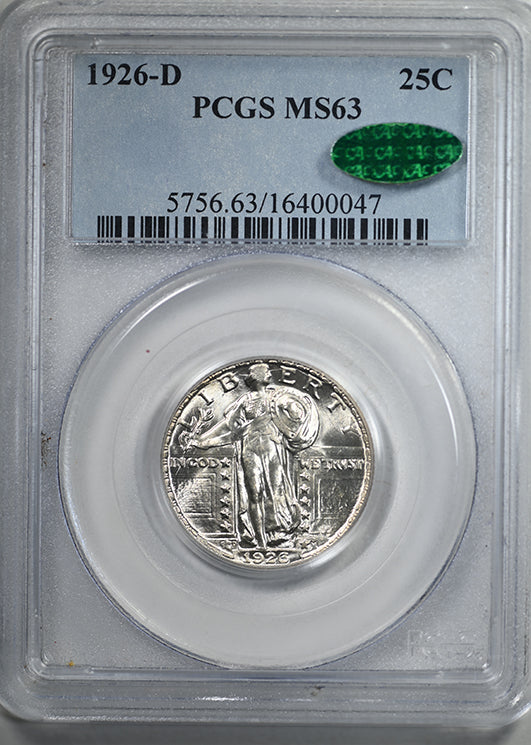 1926-D Standing Liberty Quarter 25C PCGS MS63 CAC