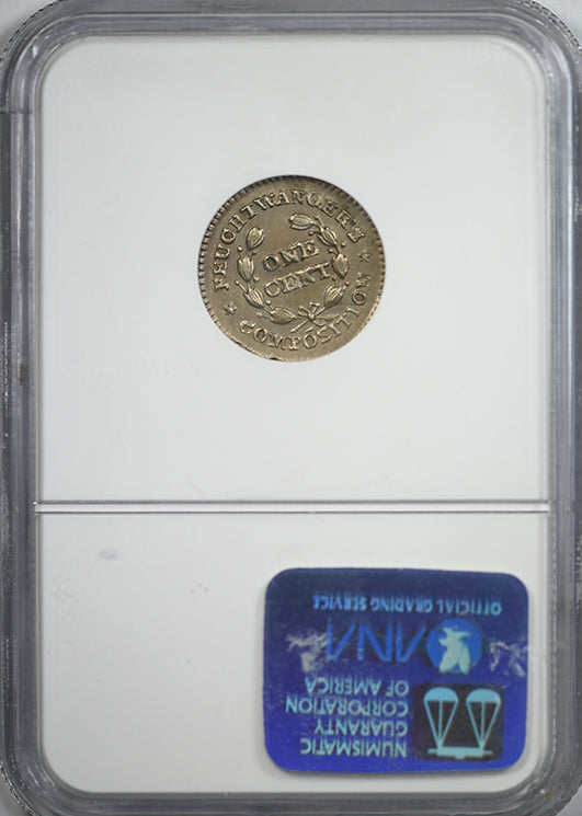 1837 New York Feuchtwangers Composition Cent 1C NGC MS62 HT-268