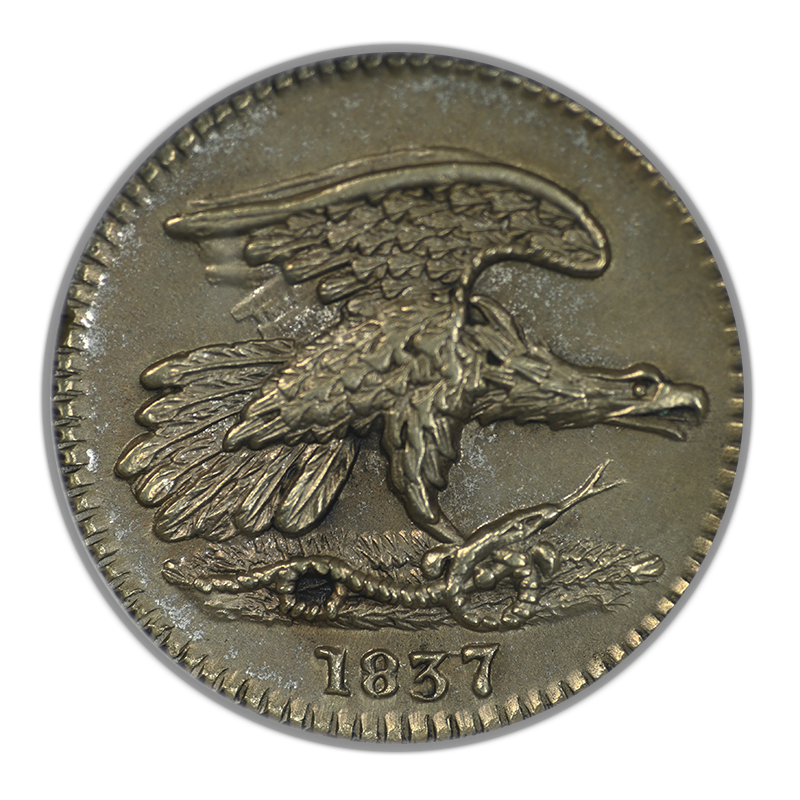 1837 New York Feuchtwangers Composition Cent 1C NGC MS62 HT-268