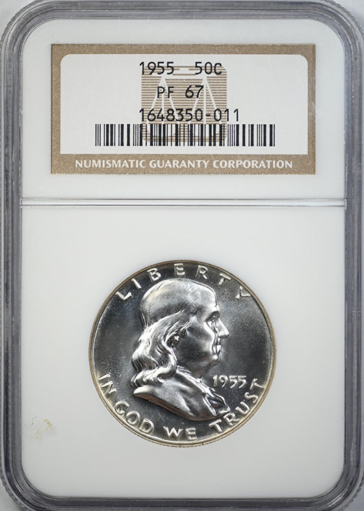 1955 Proof Franklin Half Dollar 50C NGC PF67
