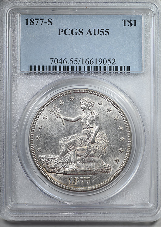 1877-S Trade Dollar T$1 PCGS AU55