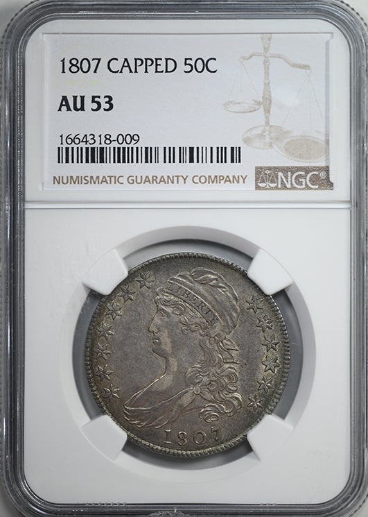 1807 Capped Bust Half Dollar 50C NGC AU53