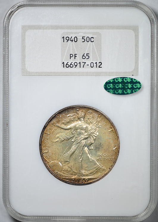 1940 Proof Walking Liberty Half Dollar 50C NGC Fatty PF65 CAC