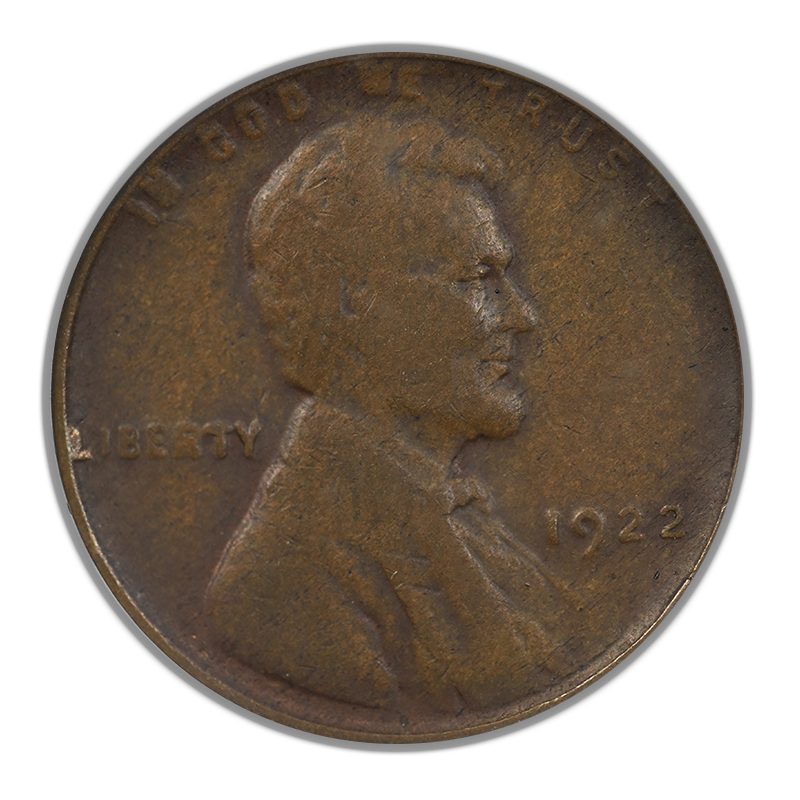1922 No D Lincoln Wheat Cent 1C PCGS XF40 - Strong Reverse