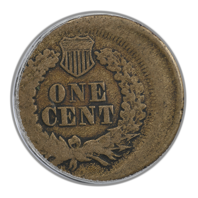 1864 Indian Head Cent 1C PCGS Mint Error VG08 - Struck 15% Off Center