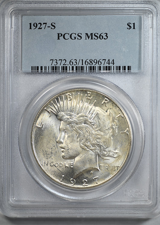 1927-S Peace Dollar $1 PCGS MS63