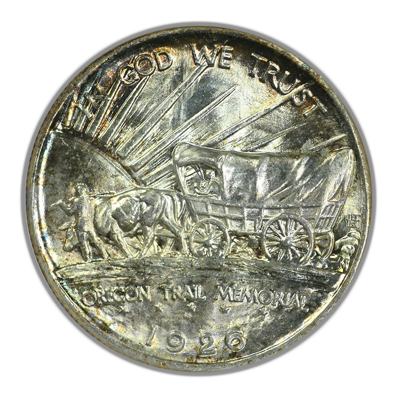 1926-S Oregon Trail Classic Commemorative Half Dollar 50C NGC Fatty MS65 CAC