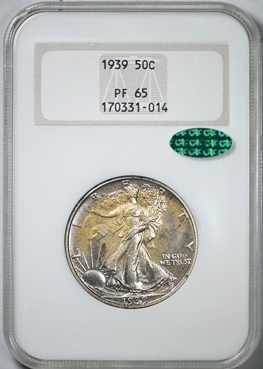 1939 Proof Walking Liberty Half Dollar 50C NGC Fatty PF65 CAC
