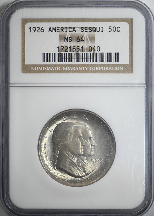 1926 American Sesquicentennial Classic Commemorative Half Dollar 50C NGC MS64