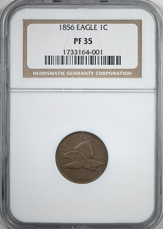 1856 Proof Flying Eagle Cent 1C NGC PF35