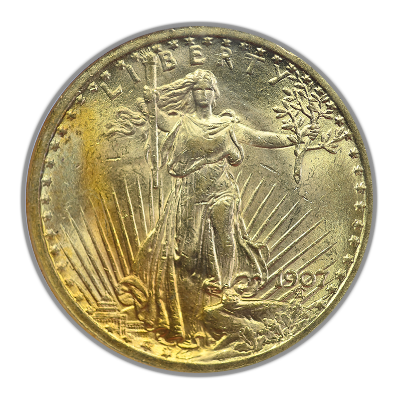 1907 Saint Gaudens Gold Double Eagle $20 NGC MS62