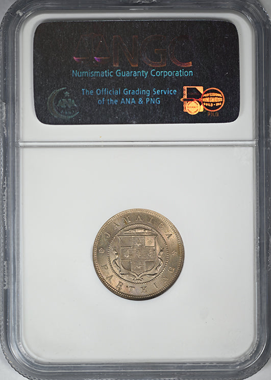 1897 Jamaica 1/4P Farthing NGC MS64