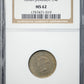 1890 H Jamaica 1/4P Farthing NGC MS62