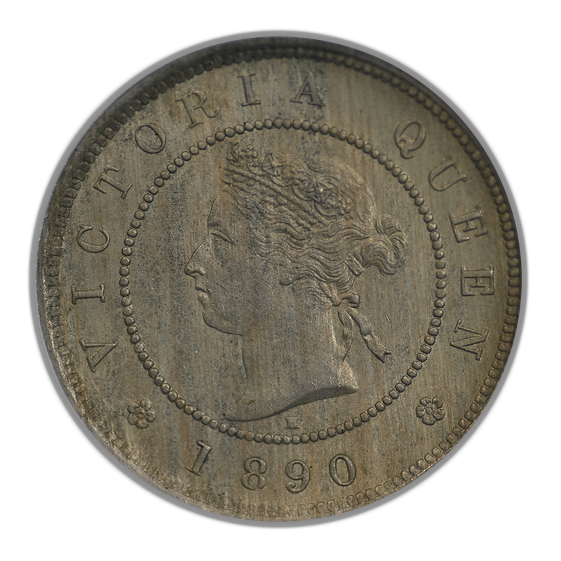 1890 H Jamaica 1/4P Farthing NGC MS62