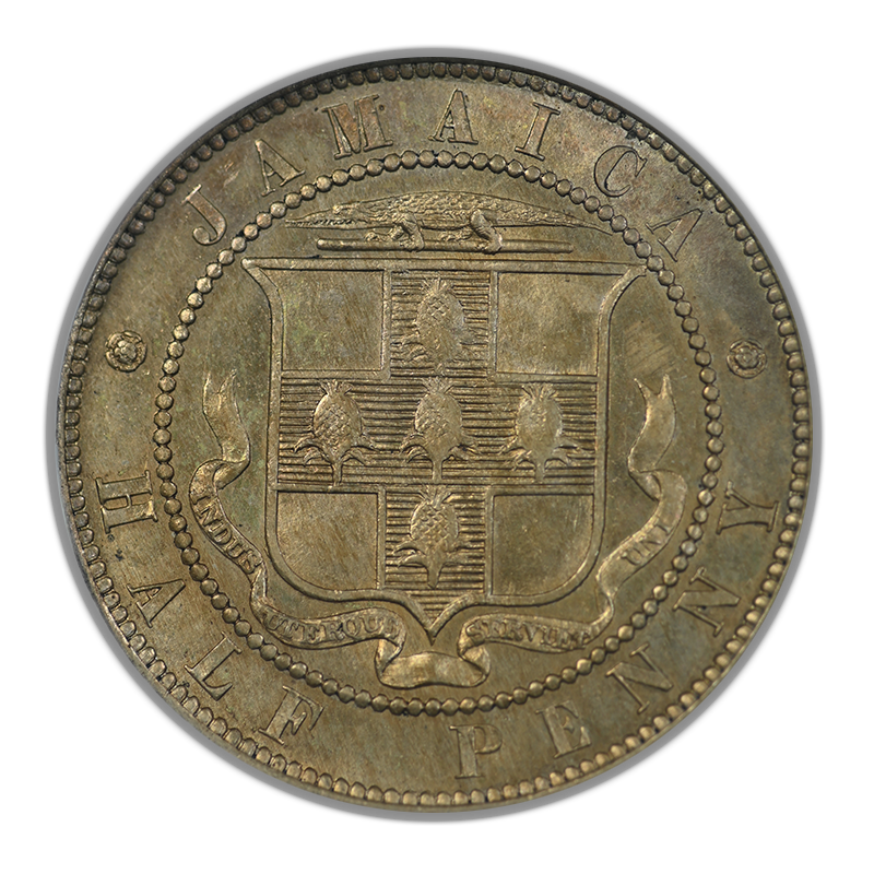 1888 Jamaica 1/2P Half Penny NGC MS63