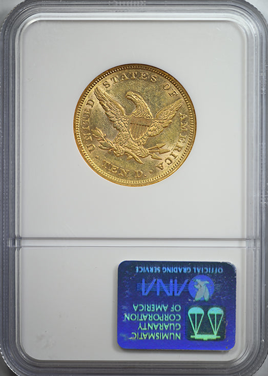 1852 Liberty Head Gold Eagle $10 NGC AU58