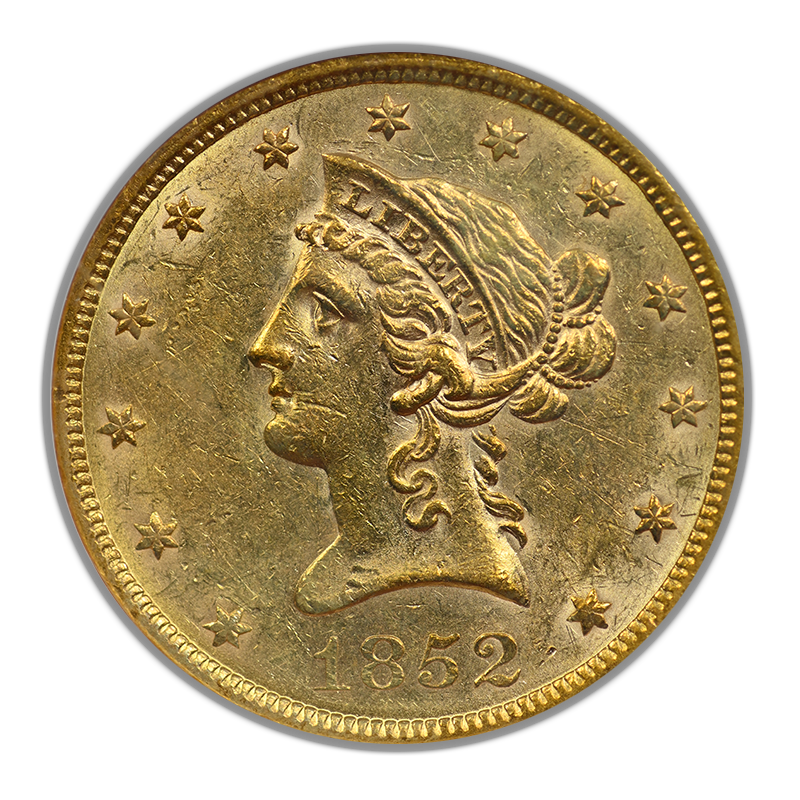 1852 Liberty Head Gold Eagle $10 NGC AU58