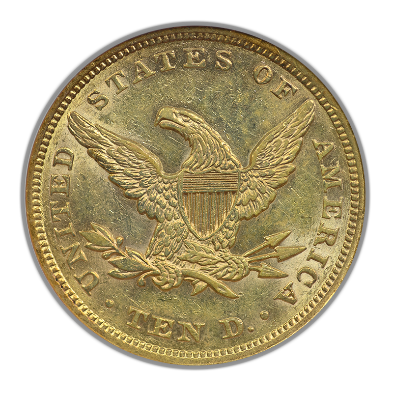 1852 Liberty Head Gold Eagle $10 NGC AU58