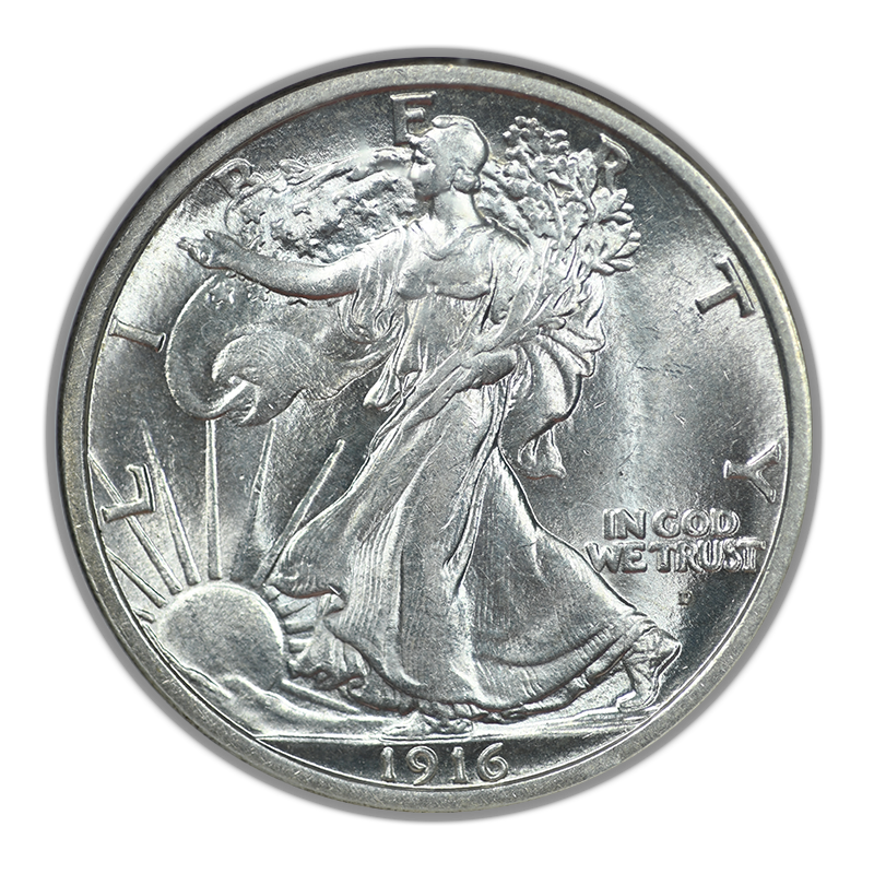 1916-D Walking Liberty Half Dollar 50C NGC MS62