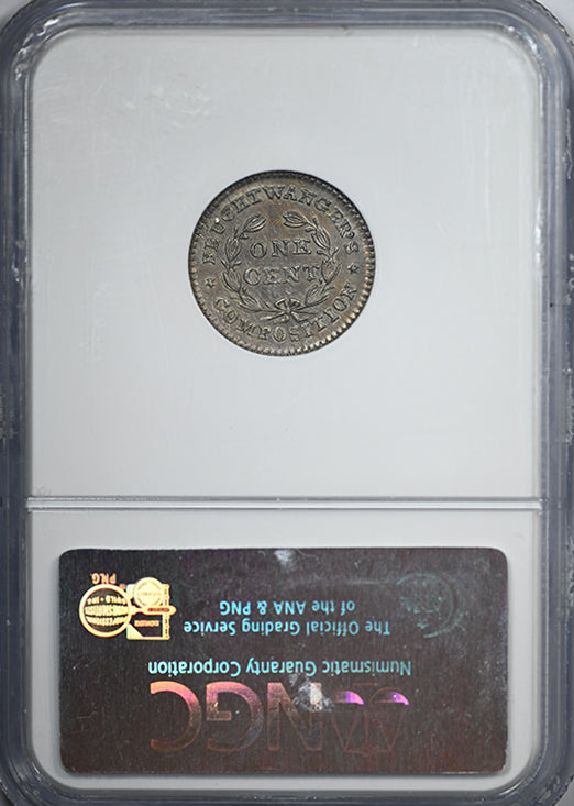 1837 Feuchtwanger Composition Cent 1C NGC Token MS62 CAC - NY HT-268(6I)