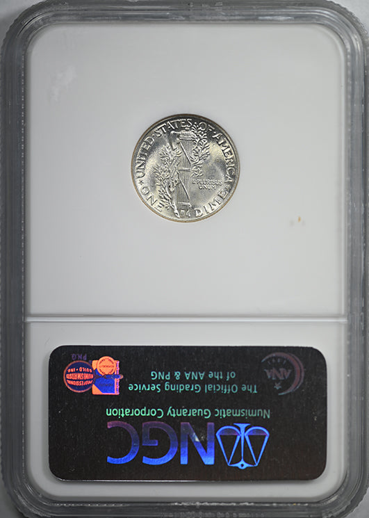 1937 Mercury Dime 10C NGC MS65FB - Full Bands