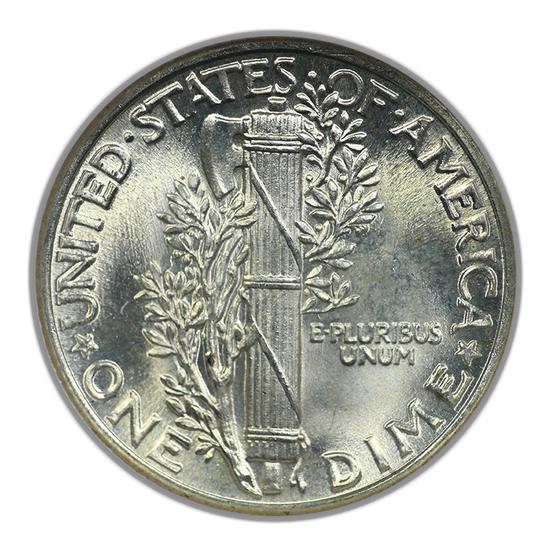 1937 Mercury Dime 10C NGC MS65FB - Full Bands