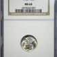 1926 Mercury Dime 10C NGC MS64