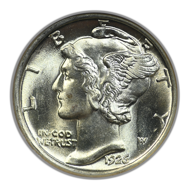 1926 Mercury Dime 10C NGC MS64