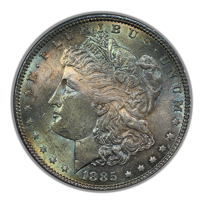 1885 Morgan Dollar $1 NGC Fatty MS63 - TONED! Obverse