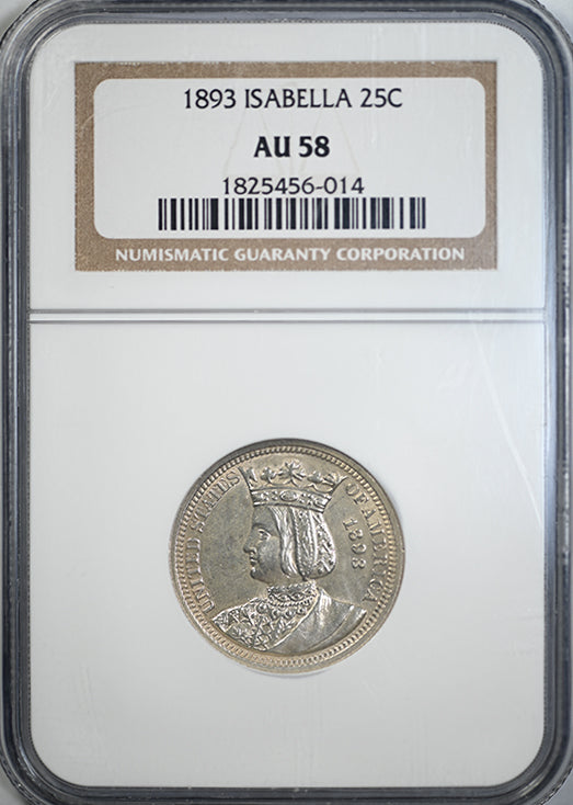 1893 Isabella Classic Commemorative Quarter 25C NGC AU58