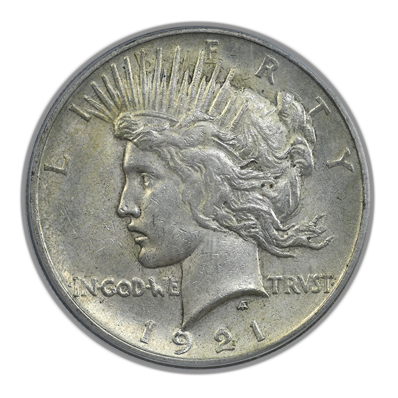 1921 Peace Dollar $1 PCGS AU55