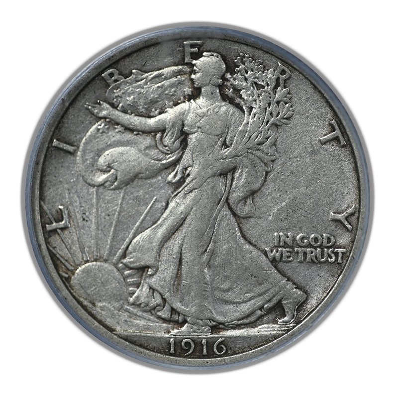1916 Walking Liberty Half Dollar 50C PCGS XF45