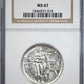 1926 Oregon Trail Classic Commemorative Half Dollar 50C NGC MS67