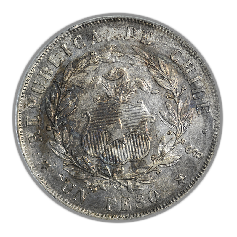 1853-So Chile 1 Peso PCGS Certified S.S. Central American Treasure