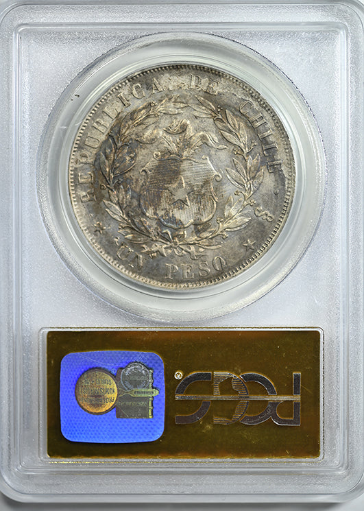 1853-So Chile 1 Peso PCGS Certified S.S. Central American Treasure