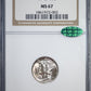 1942 Mercury Dime 10C NGC MS67 CAC