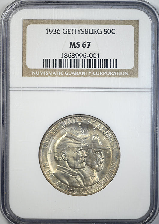 1936 Gettysburg Classic Commemorative Half Dollar 50C NGC MS67