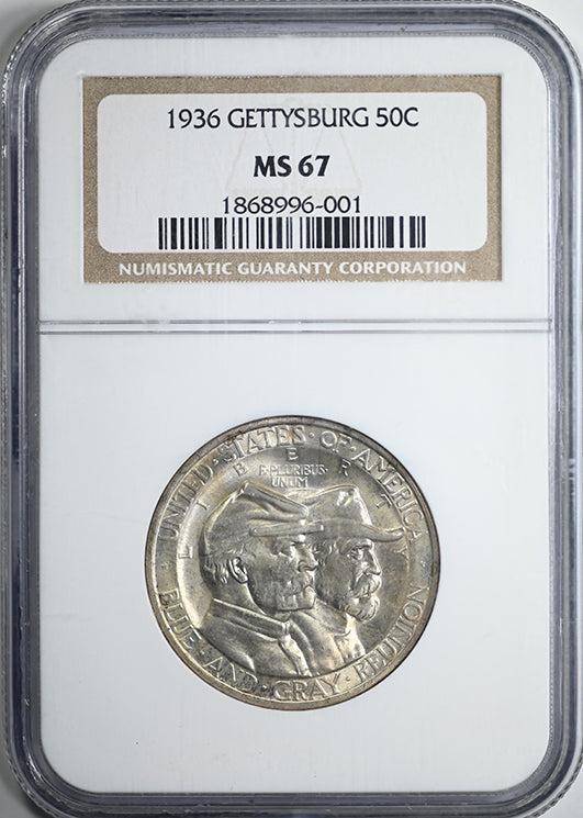 1936 Gettysburg Classic Commemorative Half Dollar 50C NGC MS67