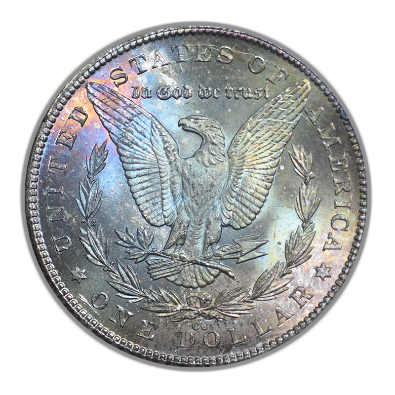 1884-CC Morgan Dollar $1 GSA Hoard Uncirculated - REVERSE TONED!