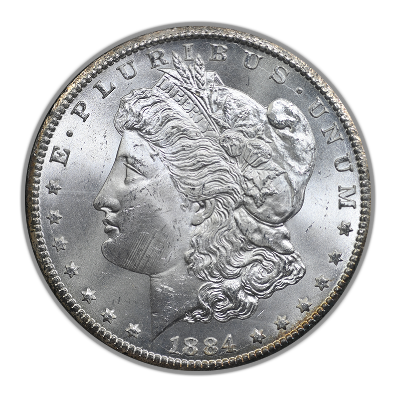 1884-CC Morgan Dollar $1 GSA Hoard Uncirculated - REVERSE TONED!