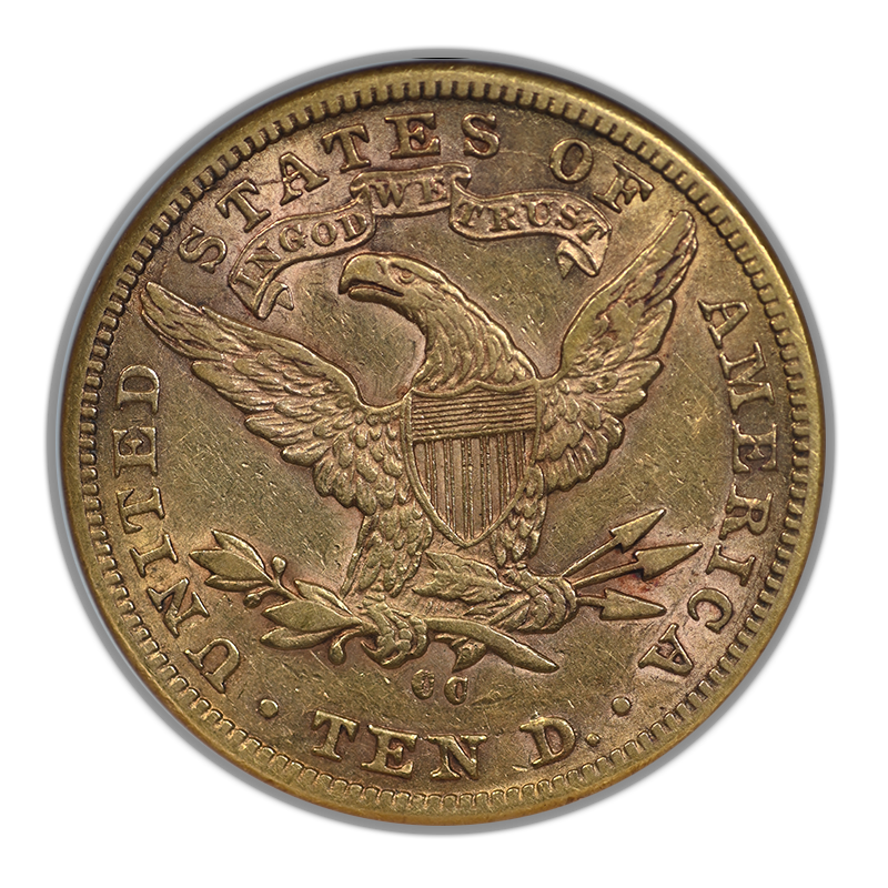 1881-CC Liberty Head Gold Eagle $10 NGC AU53 Reverse