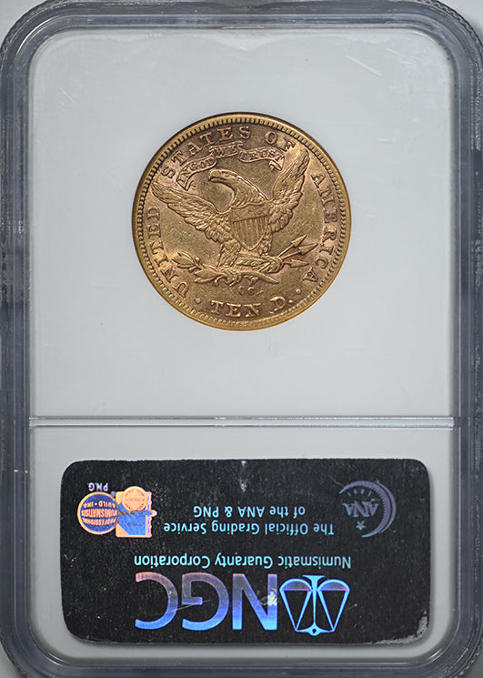 1881-CC Liberty Head Gold Eagle $10 NGC AU53 Reverse Slab
