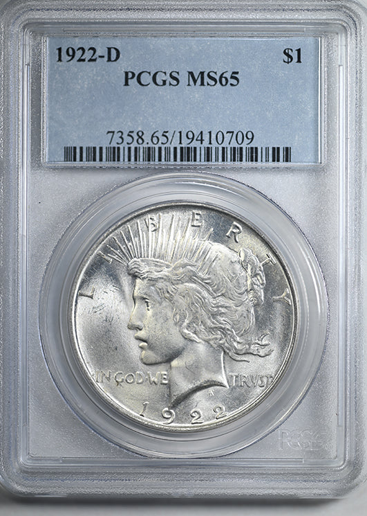 1922-D Peace Dollar $1 PCGS MS65