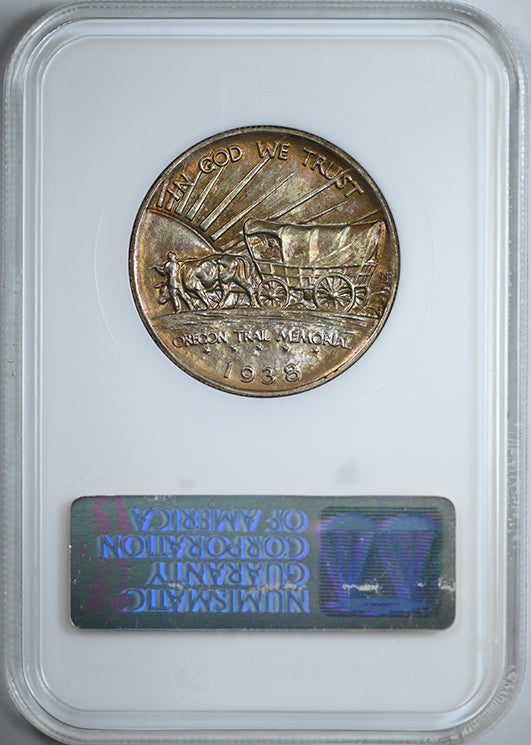 1938-S Oregon Trail Classic Commemorative Half Dollar 50C NGC Fatty MS64 CAC