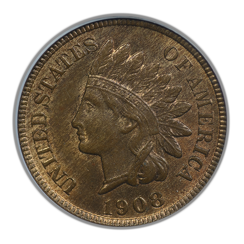 1908-S Indian Head Cent 1C PCGS MS64RB Obverse