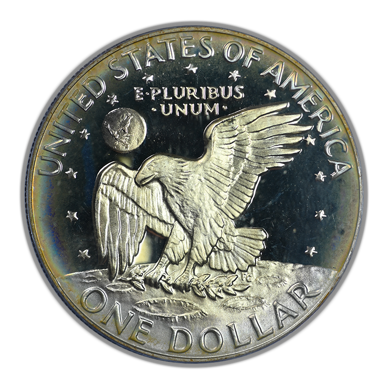 1974-S Silver Eisenhower Ike Dollar $1 PCGS PR68DCAM Deep Cameo - TONED!