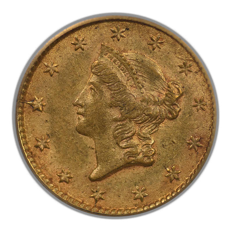 1853 Type 1 Liberty Head Gold Dollar G$1 PCGS AU55