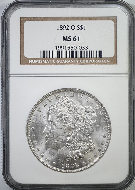 1892-O Morgan Dollar $1 NGC MS61